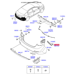 Кронштейн, буфер лівий 86613-3X000 Mobis