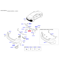Кронштейн, буфер нижній 86685-3X100 Mobis