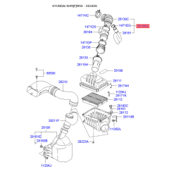 Шланг, система подачі повітря 28140-1F080 Mobis