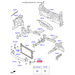 Кронштейн, облицовка радиатора левый 64118-F2000 Mobis