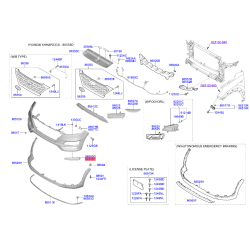 Кронштейн, буфер правый 86556-D3500 Mobis