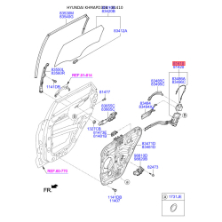 Замок дверей лівий 81410-D3000 Mobis