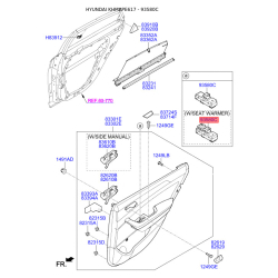 Блок кнопок склопідйомника задній 93580-C1000 Mobis