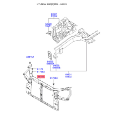 Облицювання передка (морда) 64101-2E001 Mobis