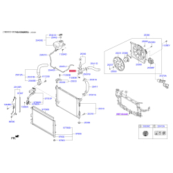 З'єднувальний патрубок, провід охолоджувальної рідини 25329-3X600 Mobis