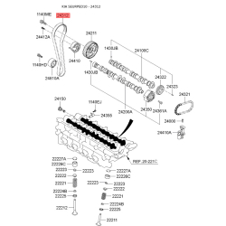 Ремінь ГРМ 24312-23202 Mobis