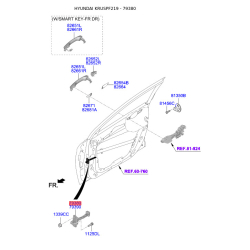 Петля бічних дверей ліва 79380-F2000 Mobis