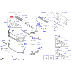 Решітка радіатора верхня 86342-D7000 Mobis