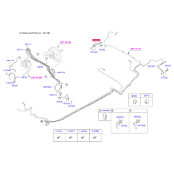 Шланг тормозной правый 58738-3X300 Mobis
