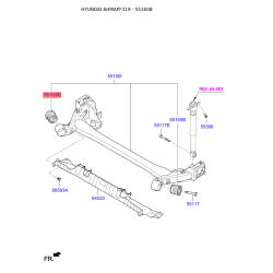 Сайлентблок балки 55160-F2100 Mobis