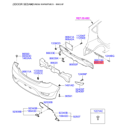 Кронштейн, буфер правый 86614-1R000 Mobis