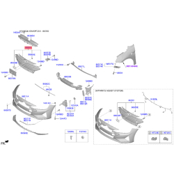 Решітка радіатора 86350-F2AA0 Mobis