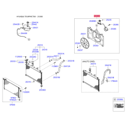 Вентилятор радіатора охолодження 25380-1E100 Mobis