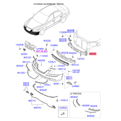 Підсилювач бампера 86530-3K000 Mobis