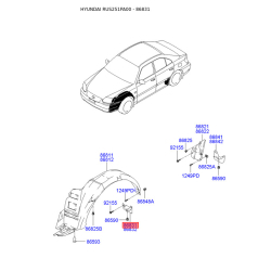 Бризговик передній лівий 86831-25000 Mobis
