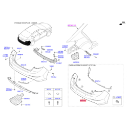 Бампер верхний 86611-F2000 Mobis