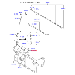 Замок капота 81195-2E000 Mobis