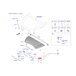 Тросик замка капота 81190-D3900 Mobis