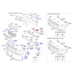 Решітка радіатора нижня 86560-2Y000 Mobis