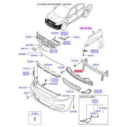 Абсорбер (пена, амортизатор) бампера 86580-4L000 Mobis