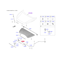 Тросик замку капота 81190-D3100 Mobis