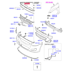 Решетка радиатора верхняя 86352-1R000 Mobis