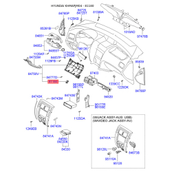Ручка троса капота та її кріплення 81180-2E000WK Mobis