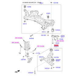 Важіль підвіски колеса лівий нижній 54500-F2000 Mobis
