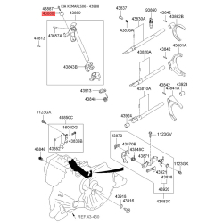 Втулка, шток вилки перемикання 43888-28020 Mobis