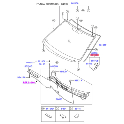 Накладка угловая наружного зеркала (на кузов) правая 86190-1R000 Mobis