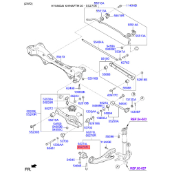 Сайлентблок заднього поздовжнього важеля правий 55275-2S001 Mobis