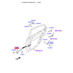 Фиксатор двери правый 79490-3S000 Mobis