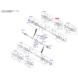 Чохол півосі (пильник) приводного валу правий 49542-2L001 Mobis