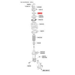 Подшипник опоры стойки амортизатора 54612-1G010 Mobis