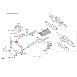 Облицовка передка (передняя панель, морда) 64101-D7001 Mobis