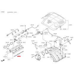 Прокладка выпускного коллектора левая 28411-3C612 Mobis