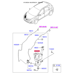 Бачок омывателя 98620-A6010 Mobis