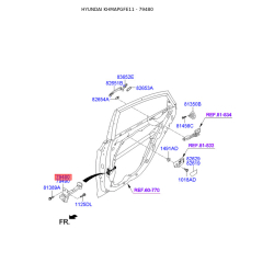 Фіксатор дверей лівий 79480-3S000 Mobis