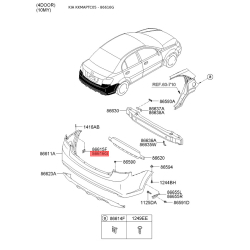Кронштейн, буфер правый 86616-1G200 Mobis