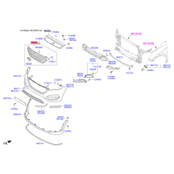 Решітка радіатора 86350-D7000 Mobis