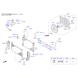 Шланг (патрубок) системы охлаждения верхний 25414-C1050 Mobis