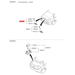 Лампа накаливания, фонарь освещения номерного знака левая 92501-1G000 Mobis