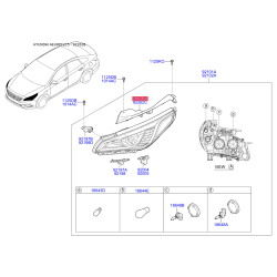 Крепление фары, освещение левое 92150-C1000 Mobis