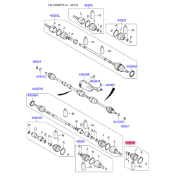 Чехол полуоси (пыльник) приводного вала 49583-3S000 Mobis