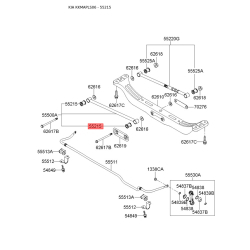Сайлентблок заднього поперечного важеля зовнішній 55215-2F000 Mobis
