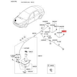 Распылитель воды для чистки, система очистки окон правый 98631-2F100 Mobis