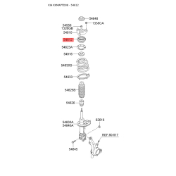Подшипник опоры стойки амортизатора 54612-1M000 Mobis