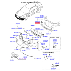 Кронштейн, буфер левый верхний 86551-3K000 Mobis