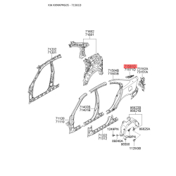 Усилитель задний боковины 71581-2G100 Mobis