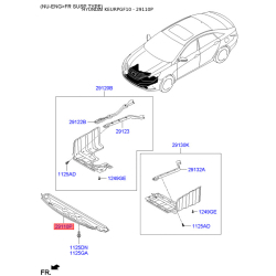 Захист двигуна / піддон двигуна передній 29110-3Q000 Mobis